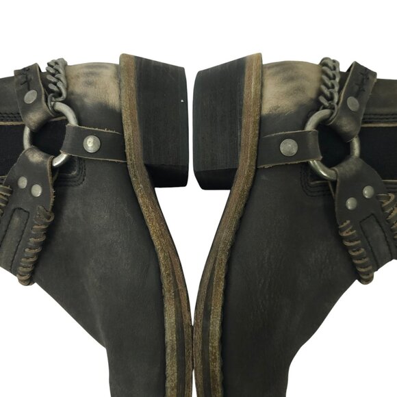 Free People Stony Desert Ankle Boot Womens 6.5 Harness Leather Western Booties - Picture 14 of 16